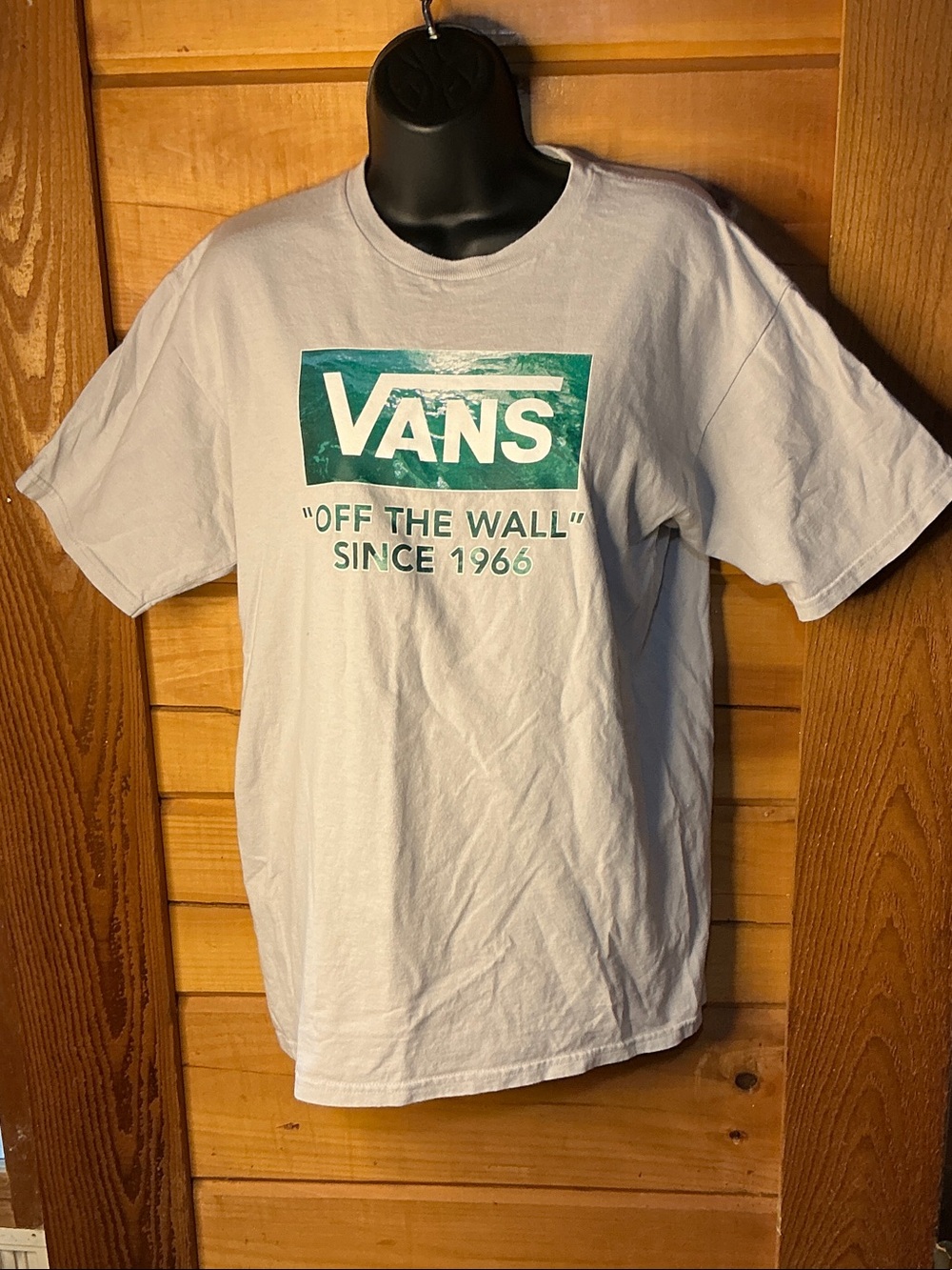 Vans Light Blue Tee with Teal Logo